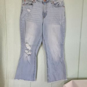 No Boundaries 🌞068 Women's Short Jeans Plus Sz 15 Preowned Light Blue Denim